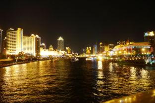 天津海河夜景视频,光影交织的都市画卷
