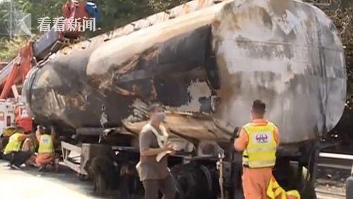 油罐车着火视频,紧急救援现场直击