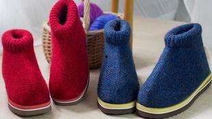 七针坊毛线棉鞋编织视频教程,温暖冬日，一针一线织出温馨